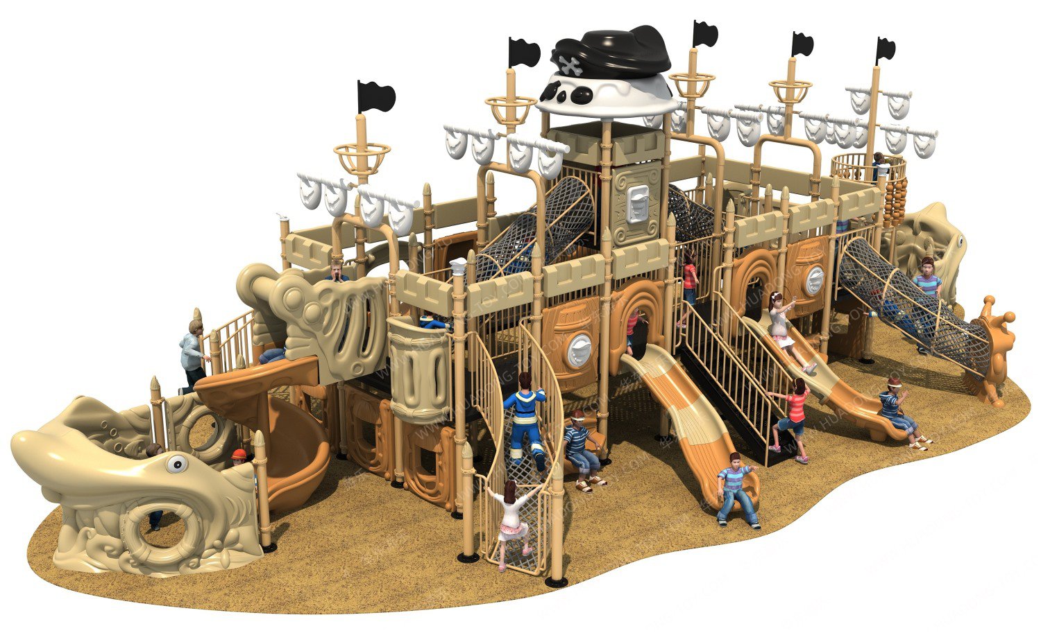 海盜船 HD-HDD004-兒童滑梯、