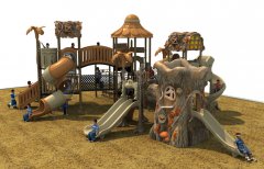 遠(yuǎn)古部落兒童滑梯、滑梯