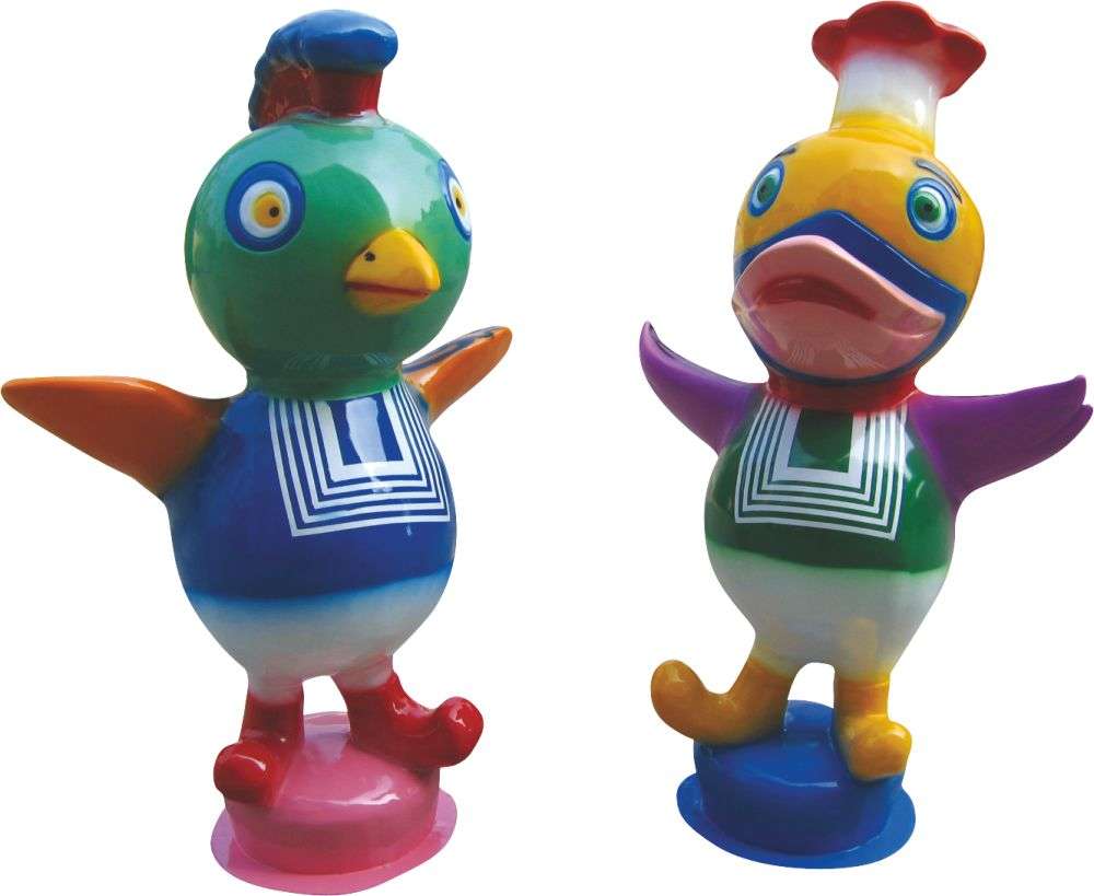 玻璃鋼產品 小鴨，小雞迎